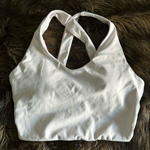 Light pink padded workout top